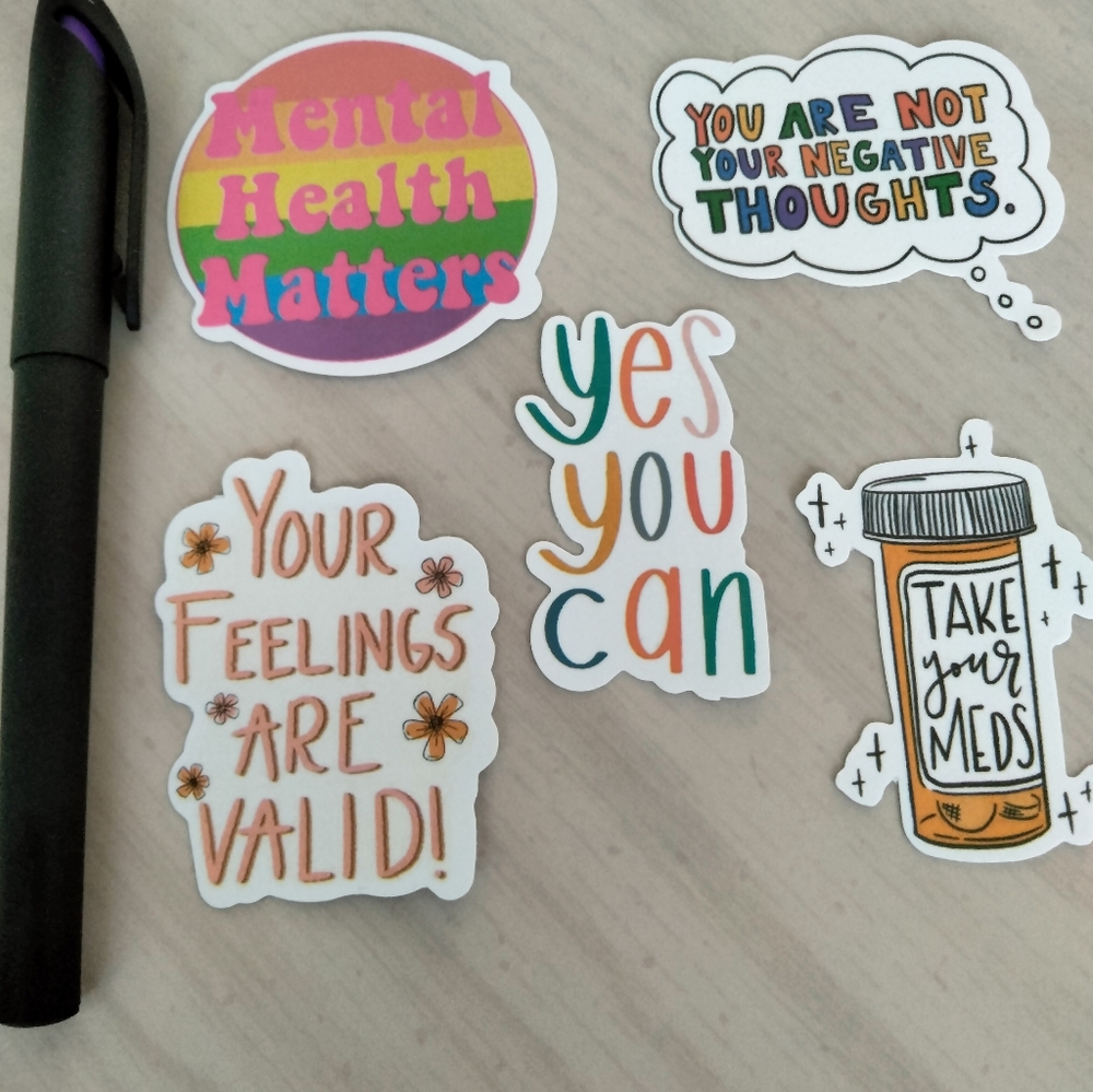 🪅Mental Health Stickers Mix 5 Pieces- Set 3🪅